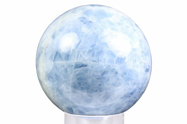 Polished Blue Calcite Sphere - Madagascar #260128